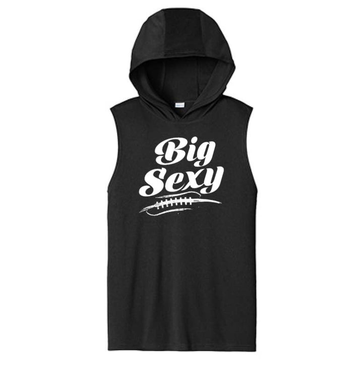 BIG SEXY (White) - Hooded Muscle Tee