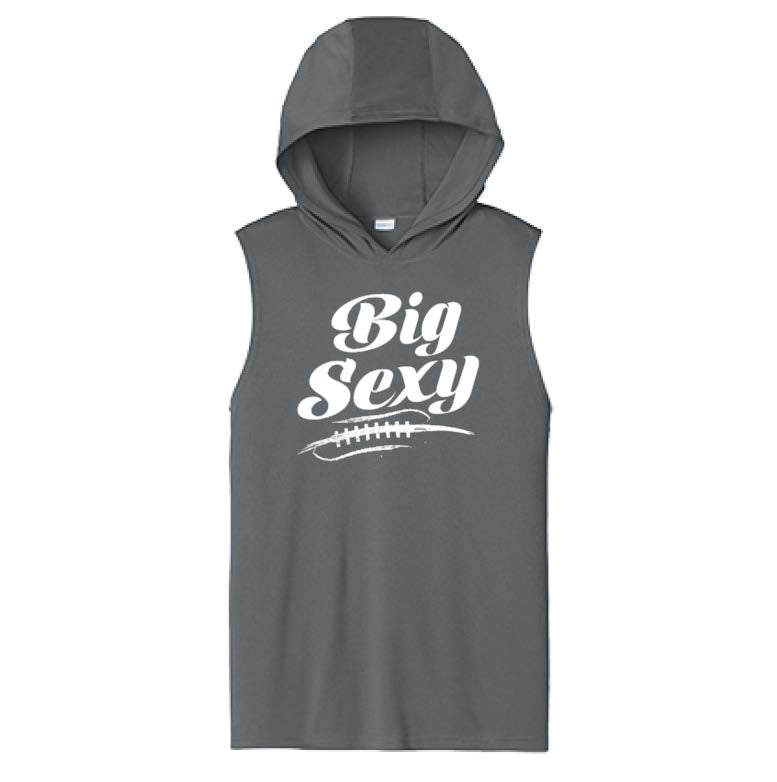 BIG SEXY (White) - Hooded Muscle Tee