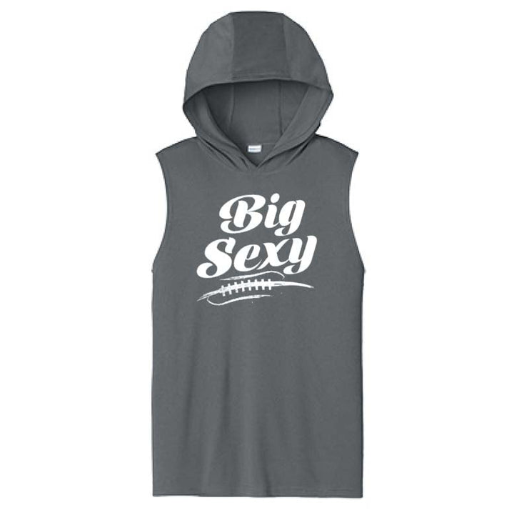 BIG SEXY (White) - Hooded Muscle Tee