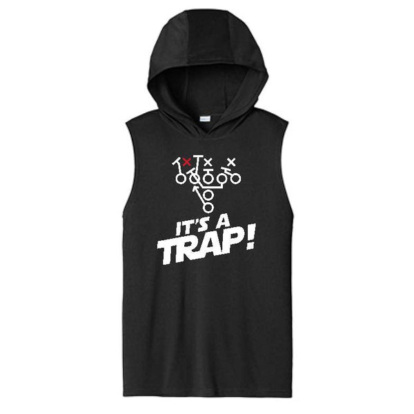 ITS A TRAP! (White) - Hooded Muscle Tee