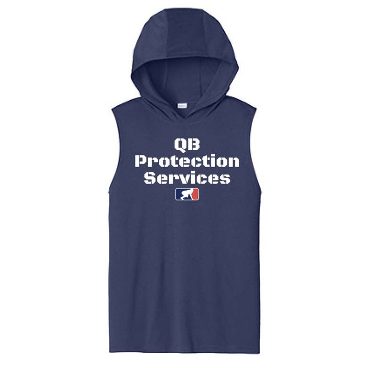 QB PROTECTION SERVICES - Hooded Muscle Tee