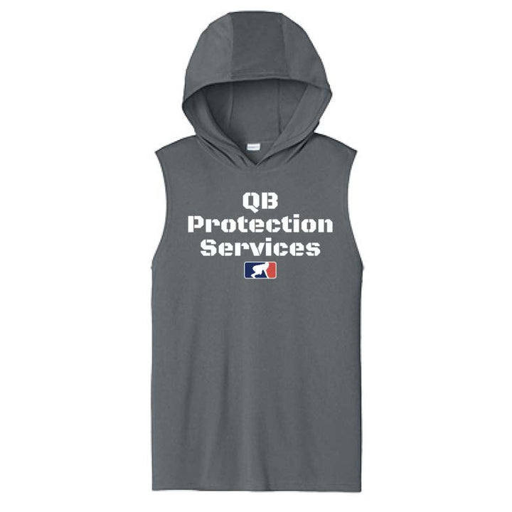 QB PROTECTION SERVICES - Hooded Muscle Tee