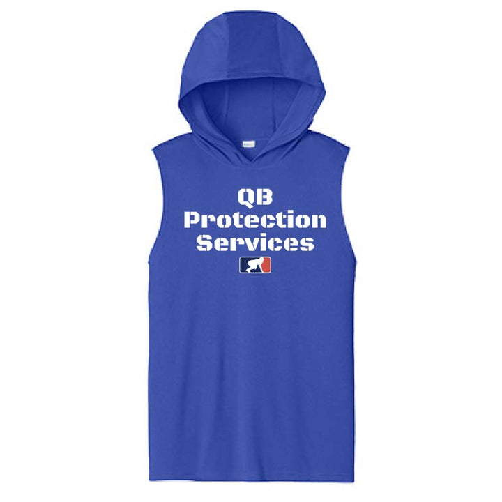 QB PROTECTION SERVICES - Hooded Muscle Tee