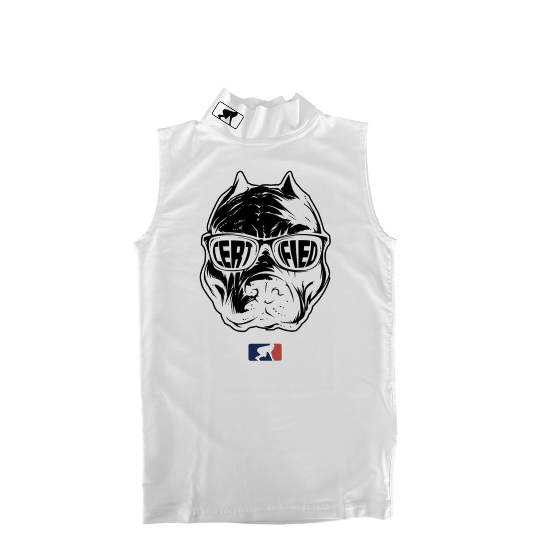 CERTIFIED DAWG - Mock Neck Sleeveless Compression Top