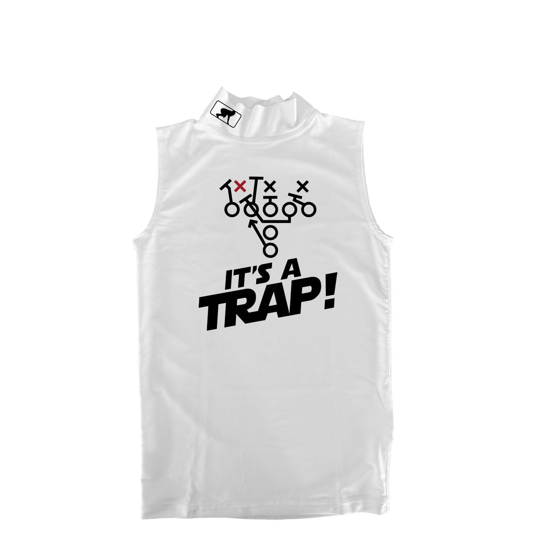 ITS A TRAP! (Black) - Mock Neck Sleeveless Compression Top