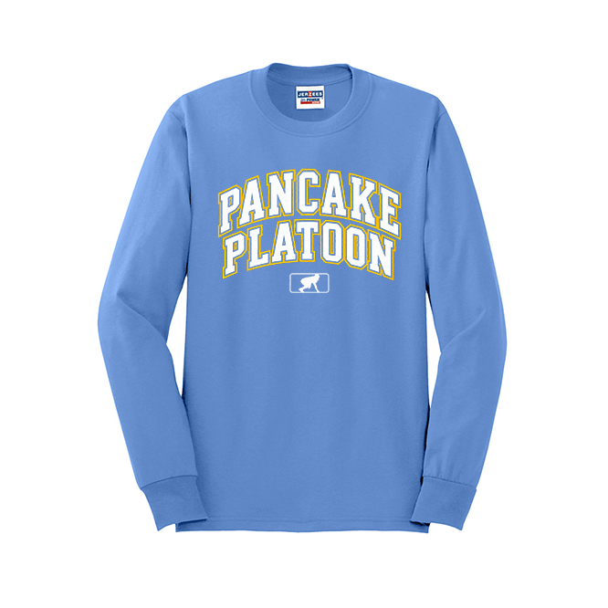 PANCAKE PLATOON (Collegiate) - Long Sleeve T-Shirt