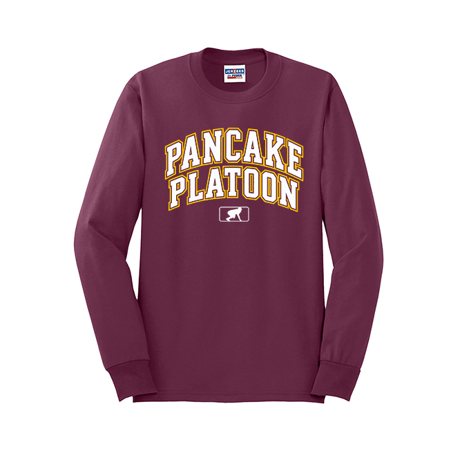 PANCAKE PLATOON (Collegiate) - Long Sleeve T-Shirt