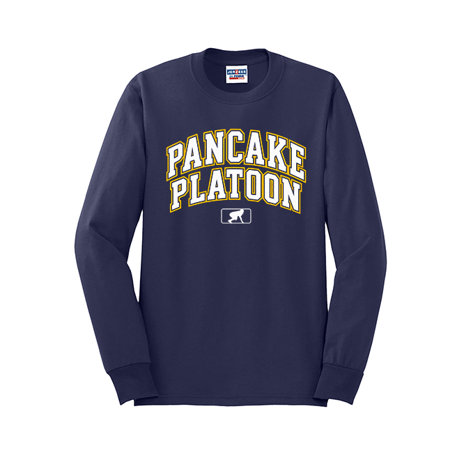 PANCAKE PLATOON (Collegiate) - Long Sleeve T-Shirt