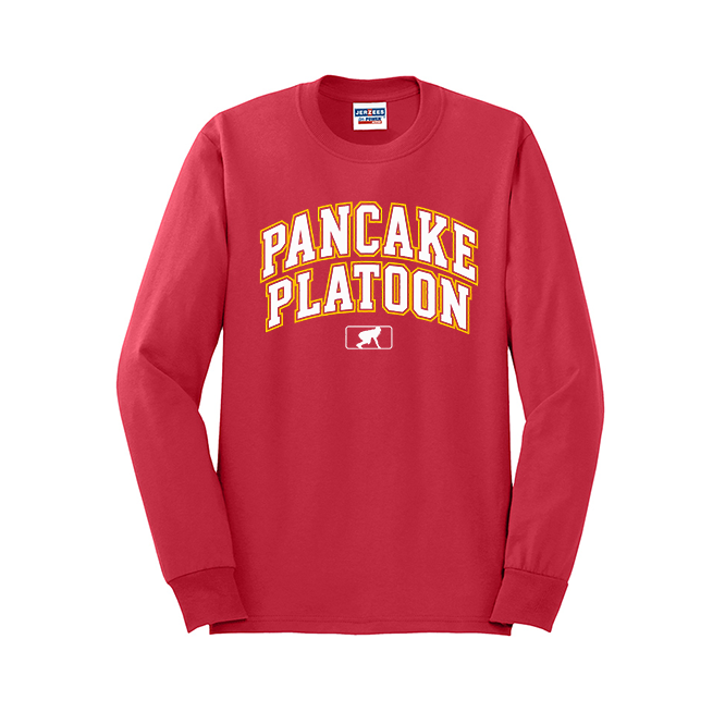 PANCAKE PLATOON (Collegiate) - Long Sleeve T-Shirt