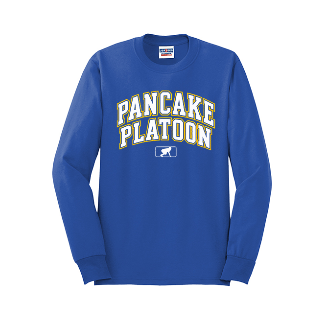 PANCAKE PLATOON (Collegiate) - Long Sleeve T-Shirt