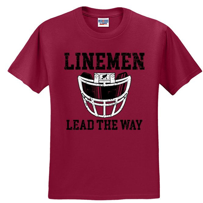 LINEMEN LEAD THE WAY (Black) - T-Shirt
