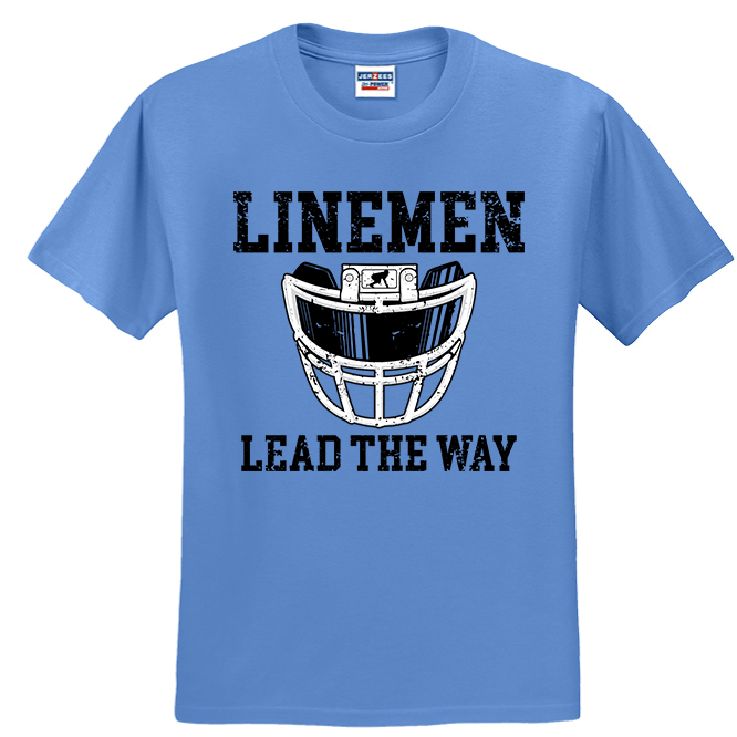 LINEMEN LEAD THE WAY (Black) - T-Shirt