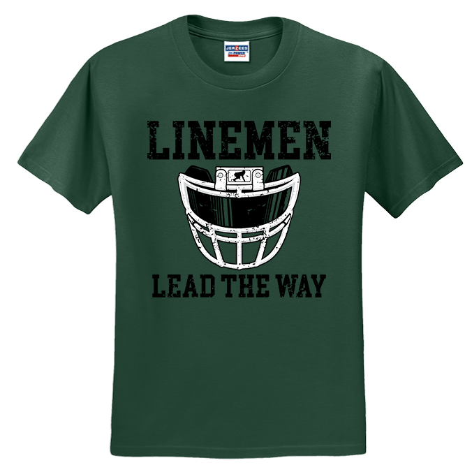 LINEMEN LEAD THE WAY (Black) - T-Shirt
