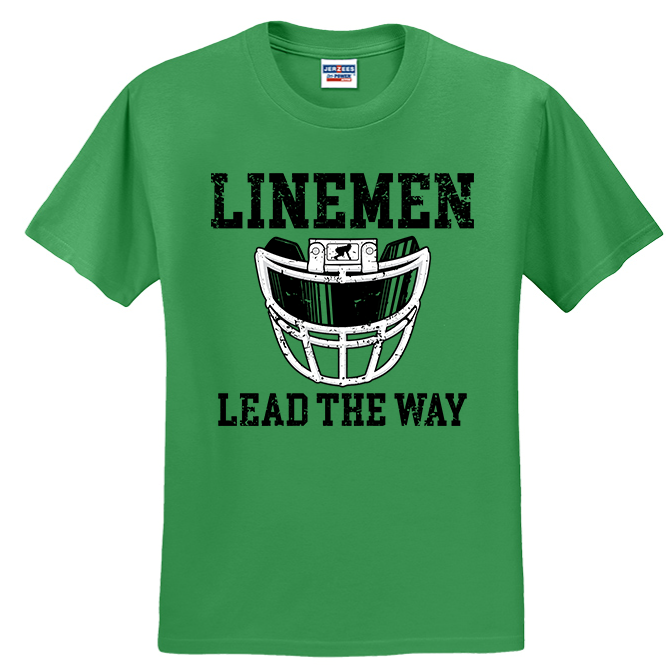 LINEMEN LEAD THE WAY (Black) - T-Shirt