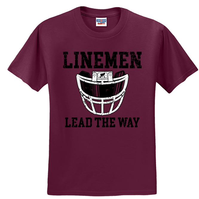 LINEMEN LEAD THE WAY (Black) - T-Shirt