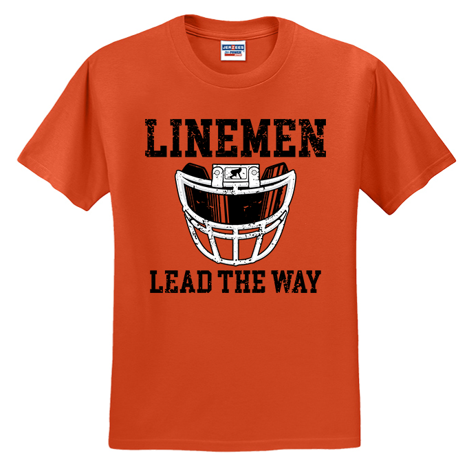 LINEMEN LEAD THE WAY (Black) - T-Shirt