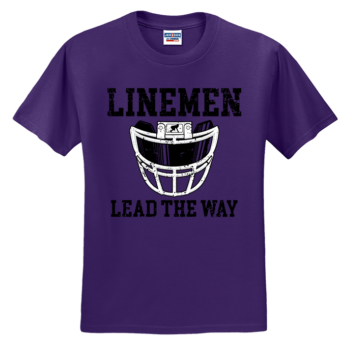 LINEMEN LEAD THE WAY (Black) - T-Shirt