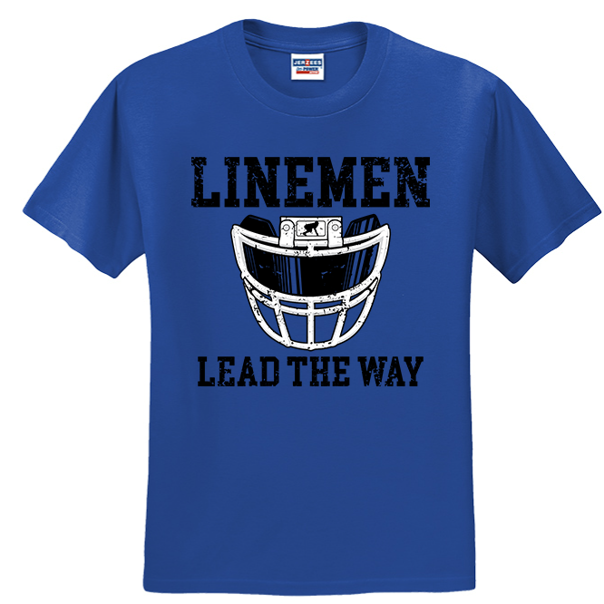 LINEMEN LEAD THE WAY (Black) - T-Shirt