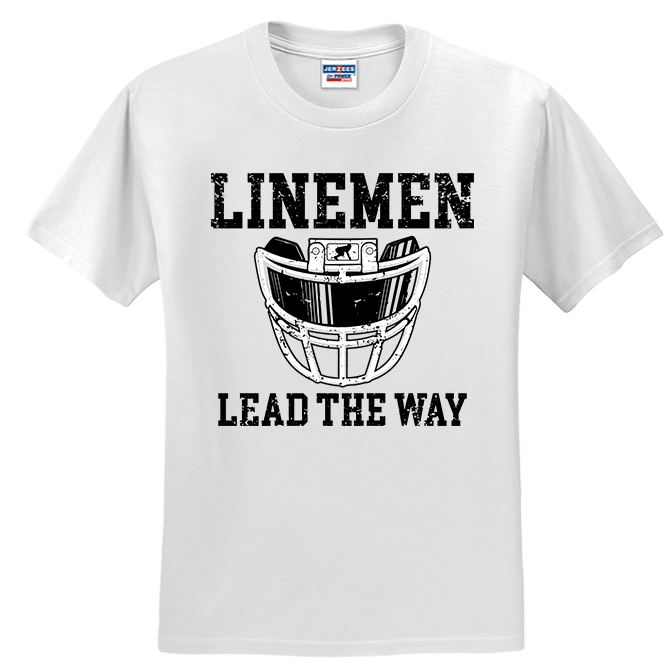 LINEMEN LEAD THE WAY (Black) - T-Shirt