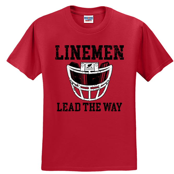 LINEMEN LEAD THE WAY (Black) - T-Shirt