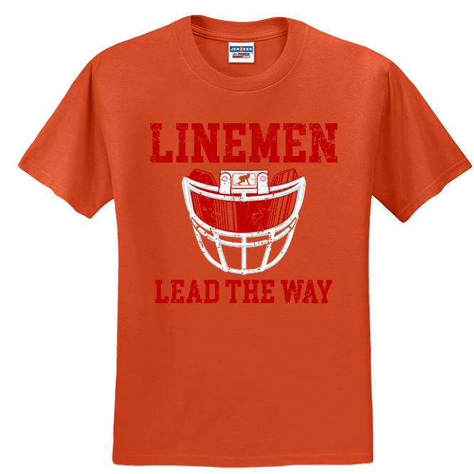 LINEMEN LEAD THE WAY (Red) - T-Shirt