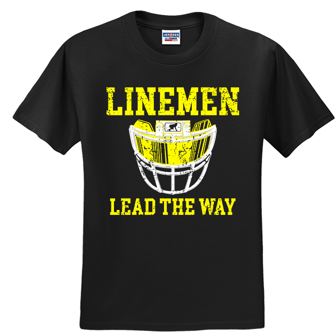 LINEMEN LEAD THE WAY (Red) - T-Shirt