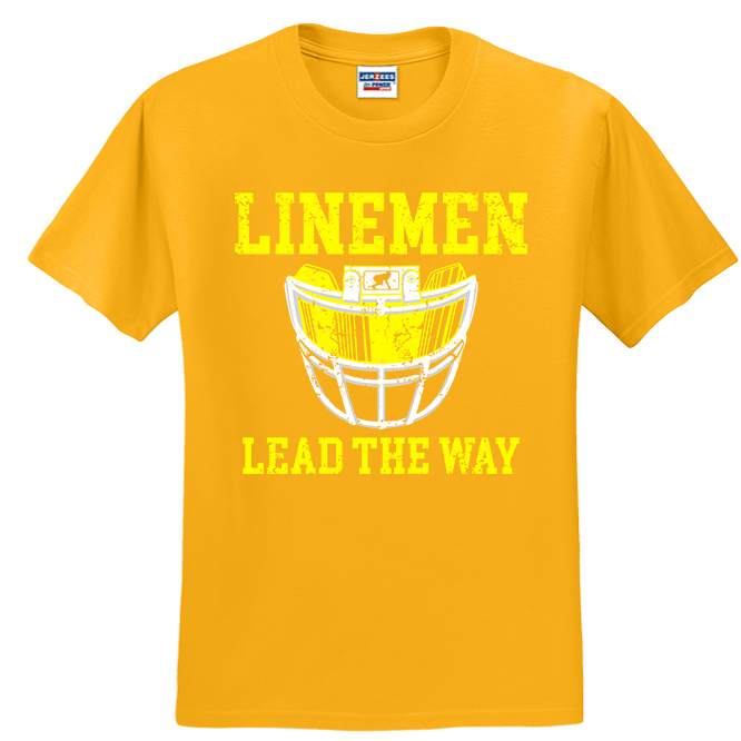 LINEMEN LEAD THE WAY (Red) - T-Shirt