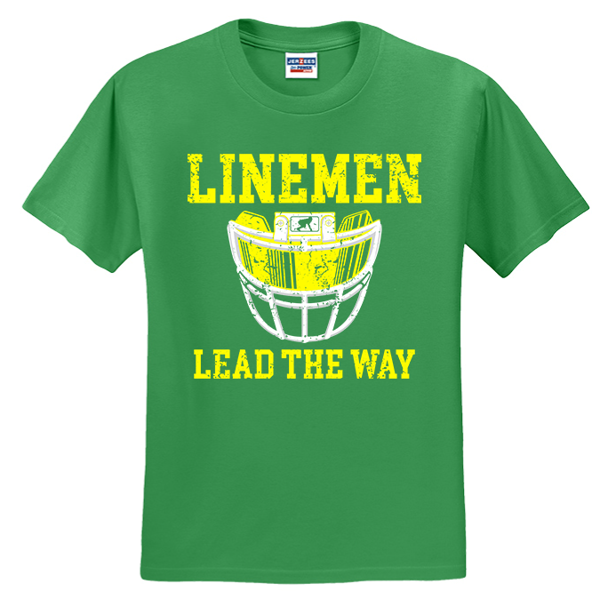 LINEMEN LEAD THE WAY (Red) - T-Shirt