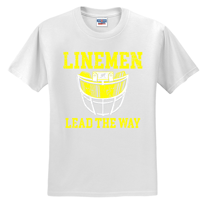 LINEMEN LEAD THE WAY (Red) - T-Shirt