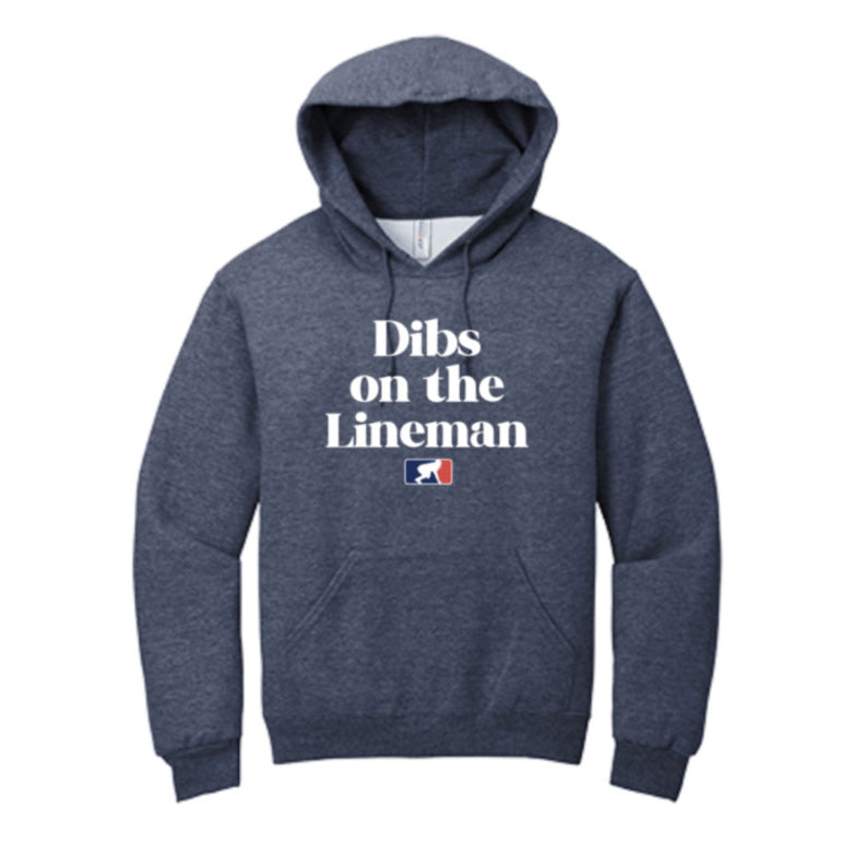 DIBS ON THE LINEMAN (White) - Hoodie