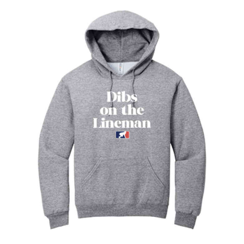DIBS ON THE LINEMAN (White) - Hoodie