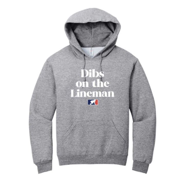 DIBS ON THE LINEMAN (White) - Hoodie