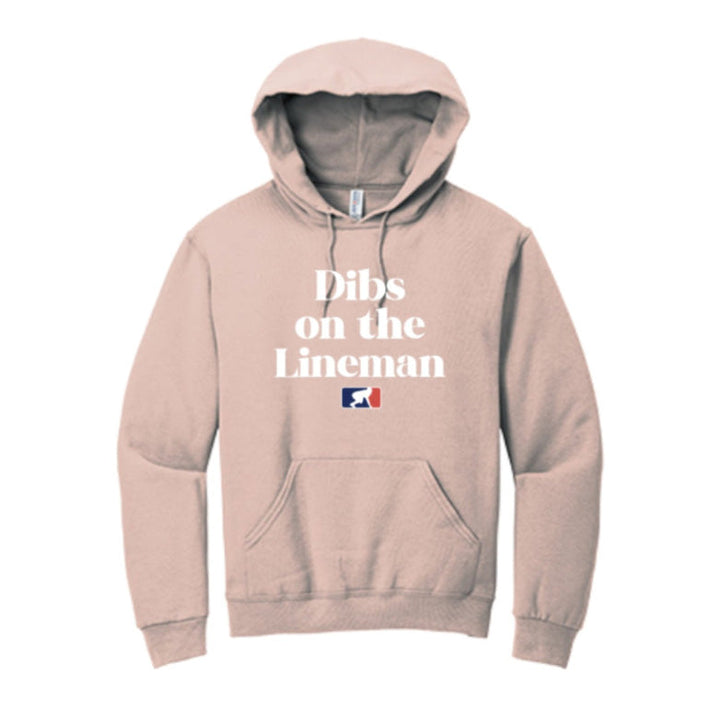DIBS ON THE LINEMAN (White) - Hoodie