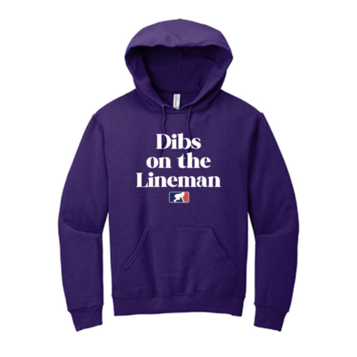 DIBS ON THE LINEMAN (White) - Hoodie