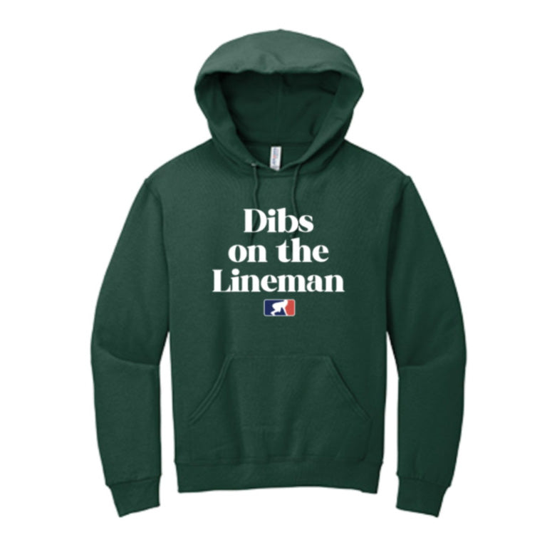 DIBS ON THE LINEMAN (White) - Hoodie