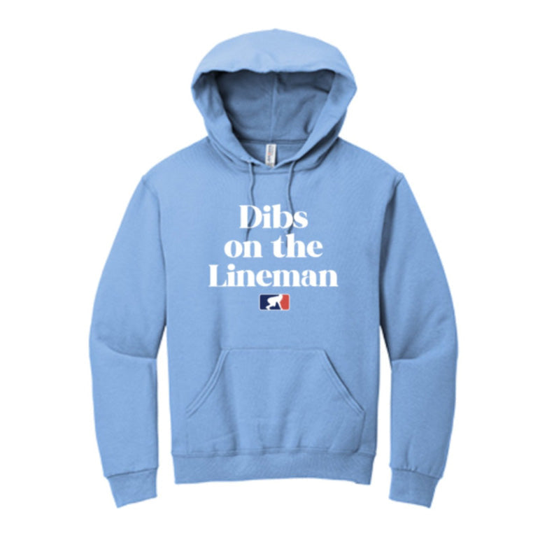 DIBS ON THE LINEMAN (White) - Hoodie