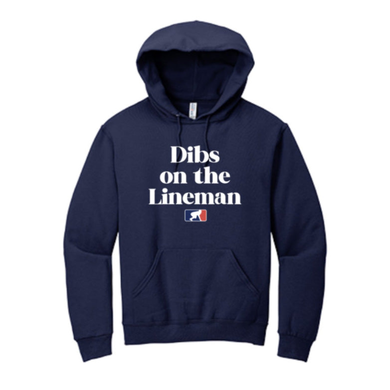 DIBS ON THE LINEMAN (White) - Hoodie