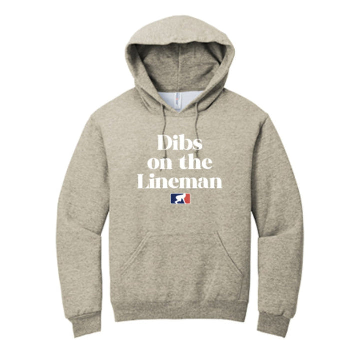 DIBS ON THE LINEMAN (White) - Hoodie