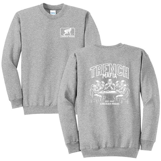 BIG BONED - TRENCH MAFIA (White) - Crewneck