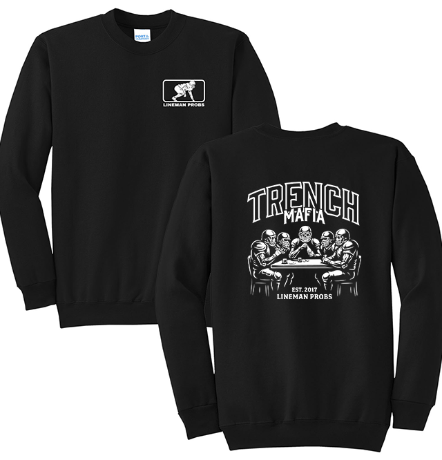 BIG BONED - TRENCH MAFIA (White) - Crewneck