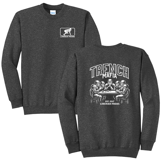 BIG BONED - TRENCH MAFIA (White) - Crewneck
