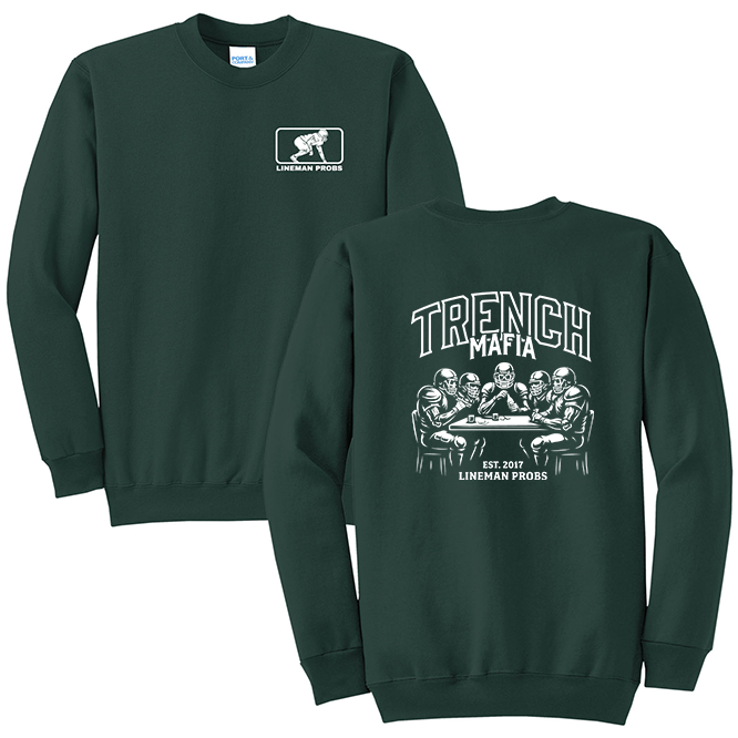 BIG BONED - TRENCH MAFIA (White) - Crewneck