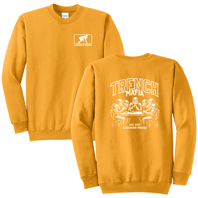 BIG BONED - TRENCH MAFIA (White) - Crewneck