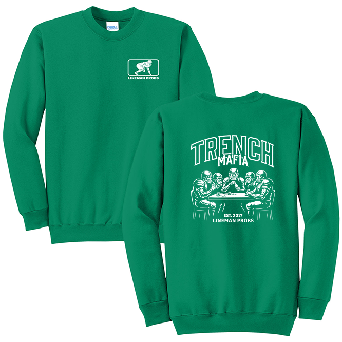 BIG BONED - TRENCH MAFIA (White) - Crewneck