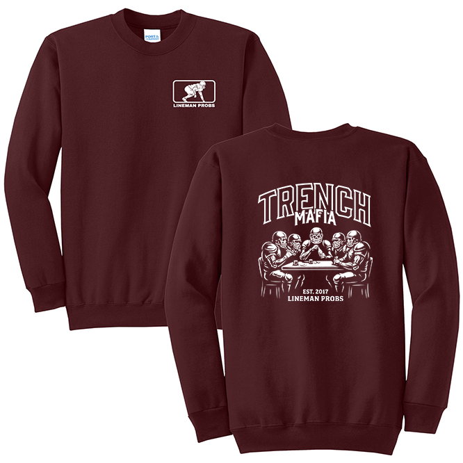 BIG BONED - TRENCH MAFIA (White) - Crewneck