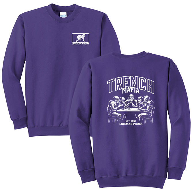 BIG BONED - TRENCH MAFIA (White) - Crewneck
