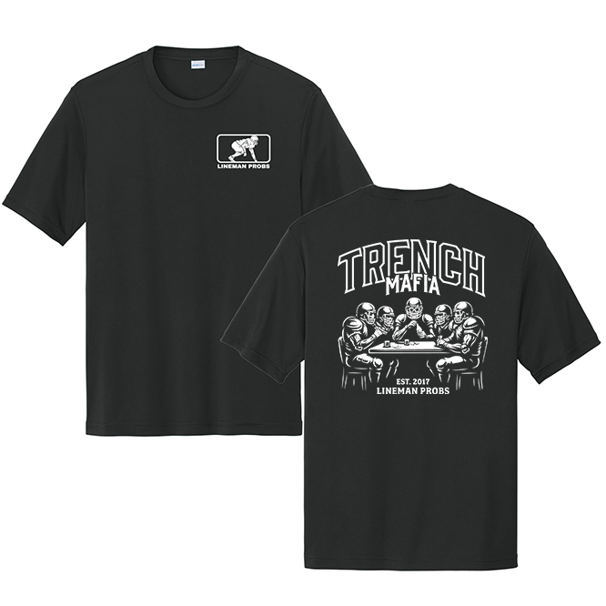 BIG BONED - TRENCH MAFIA (White) - Performance Tee