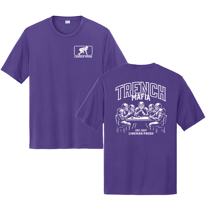 BIG BONED - TRENCH MAFIA (White) - Performance Tee