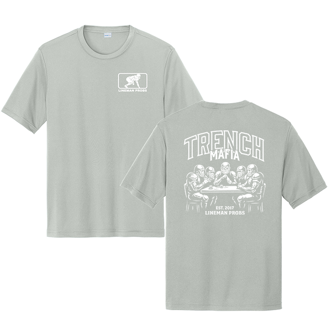 BIG BONED - TRENCH MAFIA (White) - Performance Tee