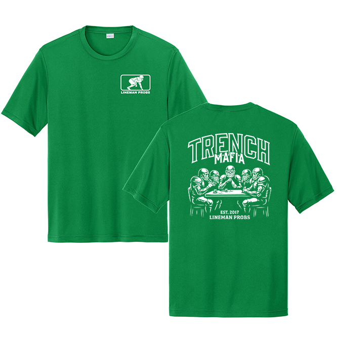 BIG BONED - TRENCH MAFIA (White) - Performance Tee